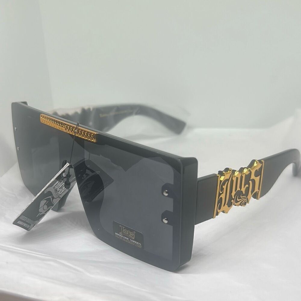 Locs Oversized Shield Sunglasses – Men’s Gangster Style – UV400 Protection